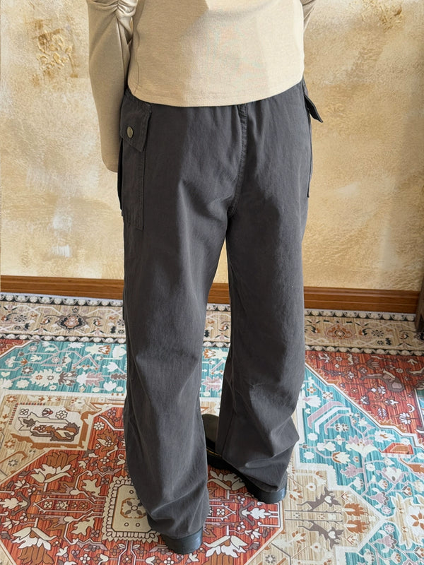 Dustybrim American Streetwear Distressed Cargo Pants